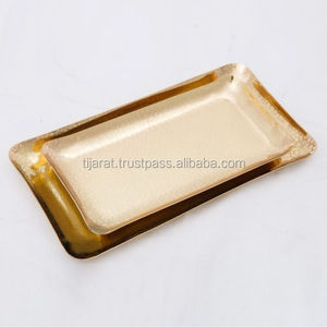 Plateau de service en aluminium argenté au design classique le plus vendu Taille personnalisée Forme Couleur Utilise des ustensiles de cuisine Hôtel Restaurant - Product Image 1