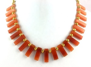 Piedra Natural de jaspe de Coral de manzana, cuentas de forma rectangular facetadas, Briolette hermoso, fabricación al por mayor, joyería artesanal - Product Image 3