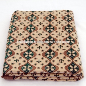 Floral <strong>Pattern</strong> Bagru <strong>Print</strong> 100% Cotton Voile Fabric for Women's Girls' Lingerie Cover Dress Making-Eco-Friendly Indian Handmade - Product Image 4