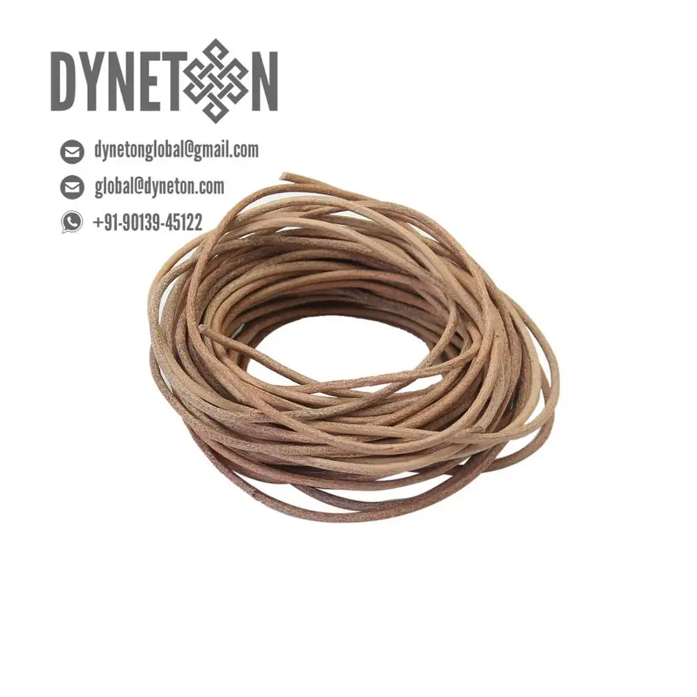 0.5mm Round Leather Cord for Jewelry Necklace Bracelets Fashion Accessories All Sizes and Colors Full-grain Genuine Leather