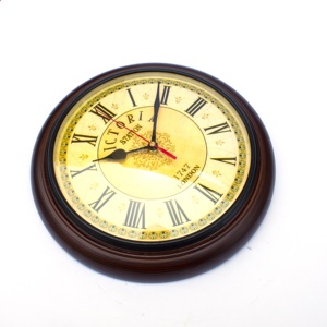 10\" <b>Retro</b> Nautical Quartz Wall Clock Wooden MDF with <b>Glass</b> for Bedroom Home Decor Office Living Room Christmas Halloween Gifts - Product Image 1