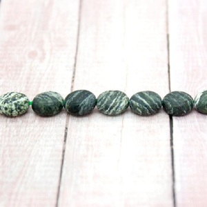 Collier pour femmes de haute qualité vert zèbre jaspe ovale coupe Quartz perles breloques en cristal pour la fabrication de bijoux approvisionnement QuartzGemstone - Product Image 5