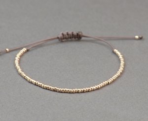 Made Just for You Rose <b>Gold</b> Silver <b>Adjustable</b> <b>Bracelet</b>.Silver Rose Thread <b>Bracelet</b> - Product Image 1