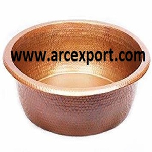 Bol à message en cuivre martelé attrayant Design fantaisie décoration de bar bols de service alimentaire pour une meilleure vente à des prix compétitifs - Product Image 1