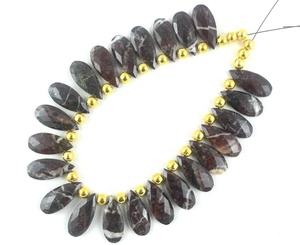 Ágata Natural de jaspe marrón, piedra preciosa facetada en forma de pera, fabricación de alambre de alta calidad, cuentas de Briolette para joyería - Product Image 1