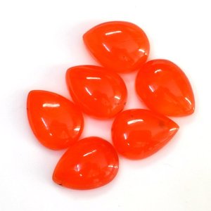 Cabujón de pera suelto de piedras preciosas cornalina Natural de 6x8mm de alta calidad al por mayor, buen Color naranja tratado térmicamente para la fabricación de joyas - Product Image 2