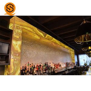 <span class=keywords><strong>Bancone</strong></span> <span class=keywords><strong>Bar</strong></span> LED Personalizzato in Pietra Artificiale Commerciale per Ristoranti e Night Club - Product Image 4
