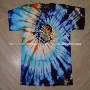 Multi Colours <b>Tie</b> Dye Cotton Hindu Gods Printed Men's T Shirts Wholesale Exporter From India - Product Image 6