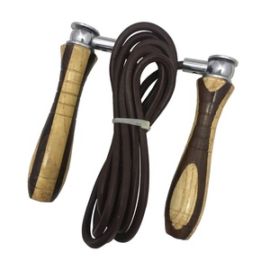 Youpin — corde à sauter à plusieurs niveaux, Logo privé, accessoires d'entraînement, manche en cuir/fil, manche en bois avec couleurs de drapeau - Product Image 6