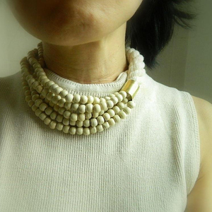 Rope <b>necklace</b> <b>statement</b> <b>necklace</b> cotton <b>necklace</b> - Product Image 1