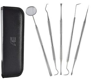 Kit d'hygiène dentaire OEM ODM pour usage personnel, en acier inoxydable réutilisable, pour un nettoyage en profondeur des dents et l'élimination de la plaque dentaire, avec détartreur - Product Image 1
