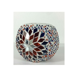 Candelabros de vidrio de mosaico votivo para bodas, decoración de luz de té de San Valentín de Navidad para centro de mesa y decoraciones de fiesta - Product Image 1