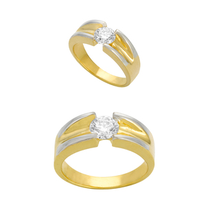 แหวนเพชรแท้เครื่องประดับหรูหราและสีเหลืองทอง18kt หรูหราและหรูหรา - Product Image 1