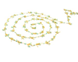 Amazonite Chalcedony Gemstone Faceted Rondelle Shape Sterling Silver Wire Wrapped <b>Beaded</b> Rosary Thick Chain Handmade Sameer <b>Art</b> - Product Image 2