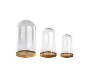 <b>Glass</b> <b>Dome</b> with Base Made Form Good Quality <b>Glass</b> For <b>Cake</b> Serving Decor In Bulk For Export - Product Image 3