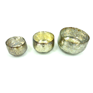 Bougeoir en verre votif argenté au mercure, décoration de la maison pour mariage/fêtes - Product Image 1