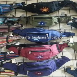 Riñoneras de algodón bordadas, nueva riñonera de estilo indio con logotipo de cinturón, riñoneras de algodón al por mayor - Product Image 1