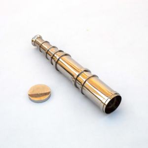 Classique Pirate Spyglass Gravé Conception Laiton Argent Polonais Nautique Monoculaire Boîte En Bois Poignée En Cuir En Verre En Alliage De Métal - Product Image 6