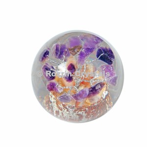 Wholesale Amethyst Agate Orgonite <b>Tree</b> Ball Feng Shui 50-60mm 90-100g - Product Image 1