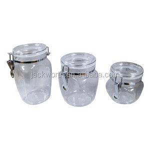 JACK WORTH Contenants de stockage carrés en plastique acrylique classique moulés par injection, qualité alimentaire, ensembles de boîtes, conservation de la fraîcheur - Product Image 3