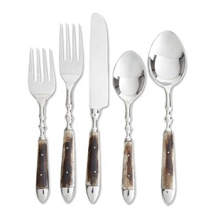 Juego de cubiertos de acero inoxidable ecológico S/5 | Cubiertos con acabado brillante para cenas en casa, bodas y regalos corporativos - Product Image 1