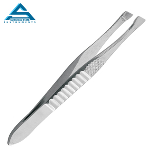 Pinzas de extensión de cejas de acero inoxidable J2 lisas personalizadas de alta calidad, Punta inclinada - Product Image 6