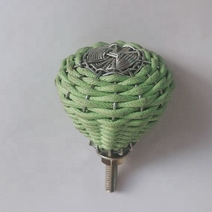 Charnières de poignée de bouton décoratif de meubles en jute gris du fabricant indien Installation auto-adhésive spécialisée dans la quincaillerie - Product Image 4