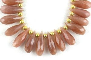 ลูกปัดหินมูนสโตนเหลี่ยมเพชรพลอยรูปหยดน้ำตาแบบเหลี่ยมเพชรพลอยหลวมสำหรับทำเครื่องประดับทำมือคุณภาพสูง - Product Image 6