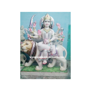หินอ่อนสีขาว Durga Mata รูปปั้น - Product Image 1
