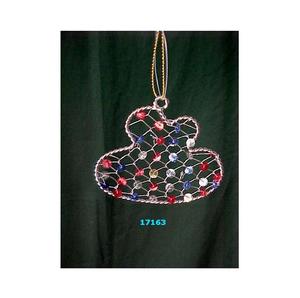 Adorno colgante de Navidad, cuentas, alambre - Product Image 1