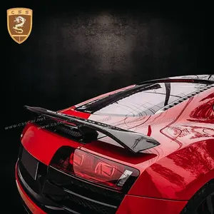 Piezas de automóvil al por mayor de alta brillante carbono trasero Spoiler tronco para Audi R8 V8 V10 araña Gt 2007-2015