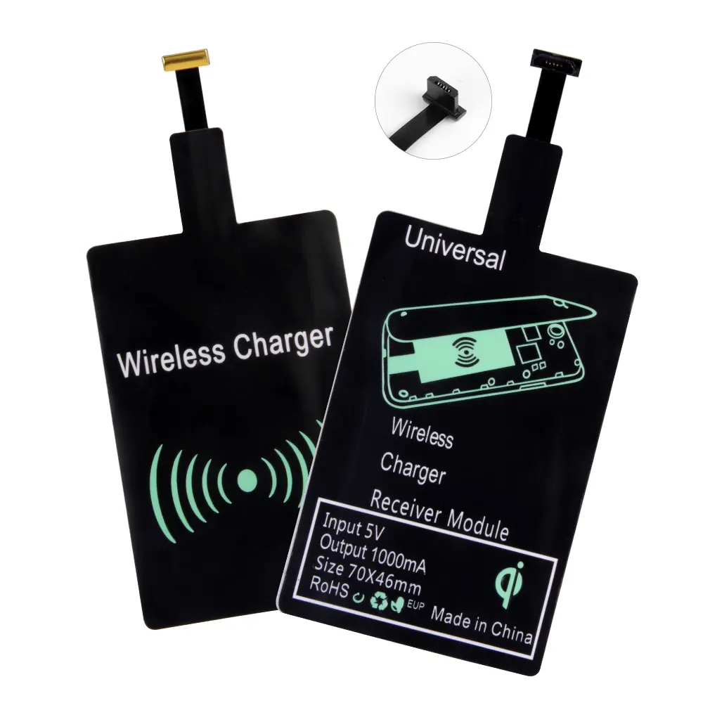 Wireless Charging Receiver, Universal Fast Charging Wireless Charger Receiver for Android for iPhone