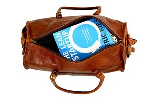 Elegante bolsa de lona de gimnasio de cuero genuino de 24 pulgadas con bolsillos delanteros y laterales El mejor precio al por mayor para viajeros - Product Image 5