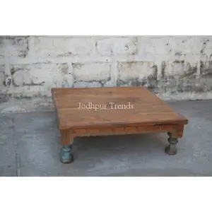Artesanía india hermosa madera de diseño Bajot/pequeña mesa lateral