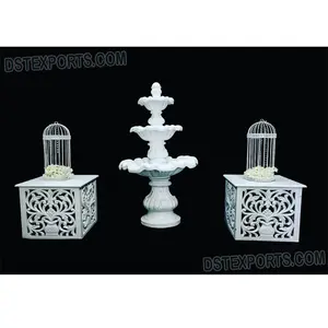 Décoration d'entrée de mariage Fontaine en fibre Décoration d'entrée de scène de mariage Allée de bienvenue élégante avec décoration de scène - Product Image 1