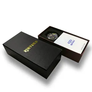 도매 종이 시계 디스플레이 상자 블랙 종이 디자인 시계 스토리지 시계 상자