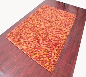 Alfombra de guijarros peluda de lana moderna hecha a mano, pila de corte tejido, óxido de alta calidad para decoración de pared a pared interior para oración de oficina en casa - Product Image 2