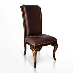 Dining chair leather solid Wood ,Hand made