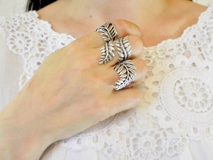 ดอกไม้ใบไม้ห่อโลหะเทพเจ้ากรีกเทพเจ้ากรีกโบราณแหวนกรีก - Product Image 4