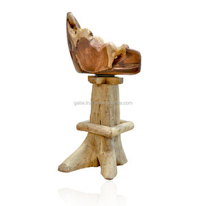 สัก <span class=keywords><strong>Log</strong></span> เฟอร์นิเจอร์ประเภท Barstool หมุนที่นั่ง