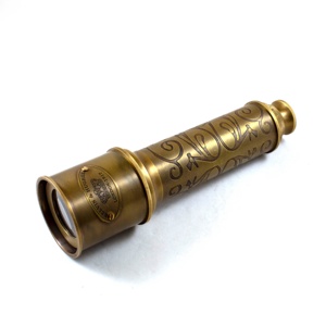 Calyron 18 "Finition Antique Laiton Télescope Nautique Marine Spyglass Europe Science Cadeau Étudiants Verre Y Compris Alliage En Bois - Product Image 2
