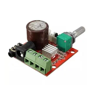 Venta al por mayor mini amplificador de 12v-Taidacent-circuito analógico de Control de volumen Mini amplificador de Audio estéreo, Clase D, 12v, Pam8610, 2x10W