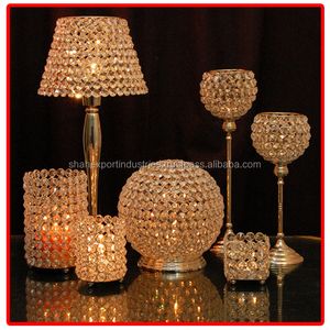 Lampe de table en cristal moderne, centre de table de mariage, candélabre, porte-bougie chauffe-plat pour la maison, mariage, anniversaire, couloir, rapide - Product Image 4