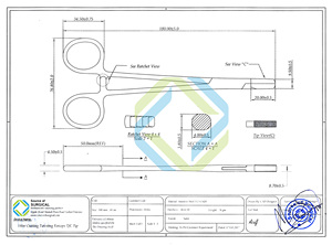 Ciseaux chirurgicaux angulaires Source Surgical Manual en acier inoxydable, instruments chirurgicaux certifiés CE, pour usage hospitalier et clinique SOS-348339 158mm - Product Image 5