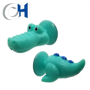 Popular Assembling green crocodile rubber suction cup plastic egg toy for kids