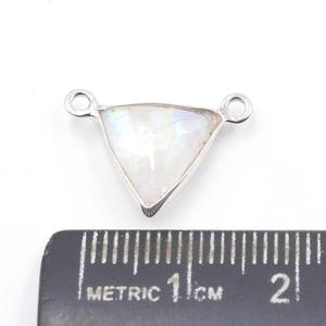 Colgante de Plata de Ley 925 con Forma de Triángulo de Piedra Lunar, Chapado en Plata, Hecho a Mano para la Creación de Joyas - Product Image 2