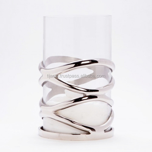 Portavelas de metal Hurricane para decoración del hogar - Product Image 3