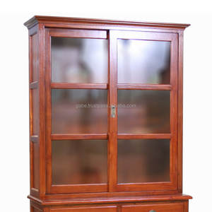 Vitrine en bois avec porte en verre, vitrine, vitrine d'angle - Product Image 4