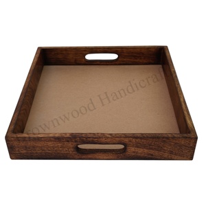 ถาดไม้สี่เหลี่ยมไม้ MDF ที่ทำด้วยมือพร้อมที่จับดีไซน์ใหม่ล่าสุดยอดนิยมสำหรับผู้ขายออนไลน์ในราคาที่เหมาะสม - Product Image 3