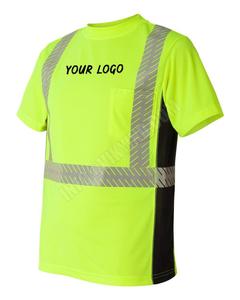 Personnalisable 100% Polyester Hi Vis T-shirt de sécurité pour homme Fluorescent réfléchissant à séchage rapide avec support de logo - Product Image 3